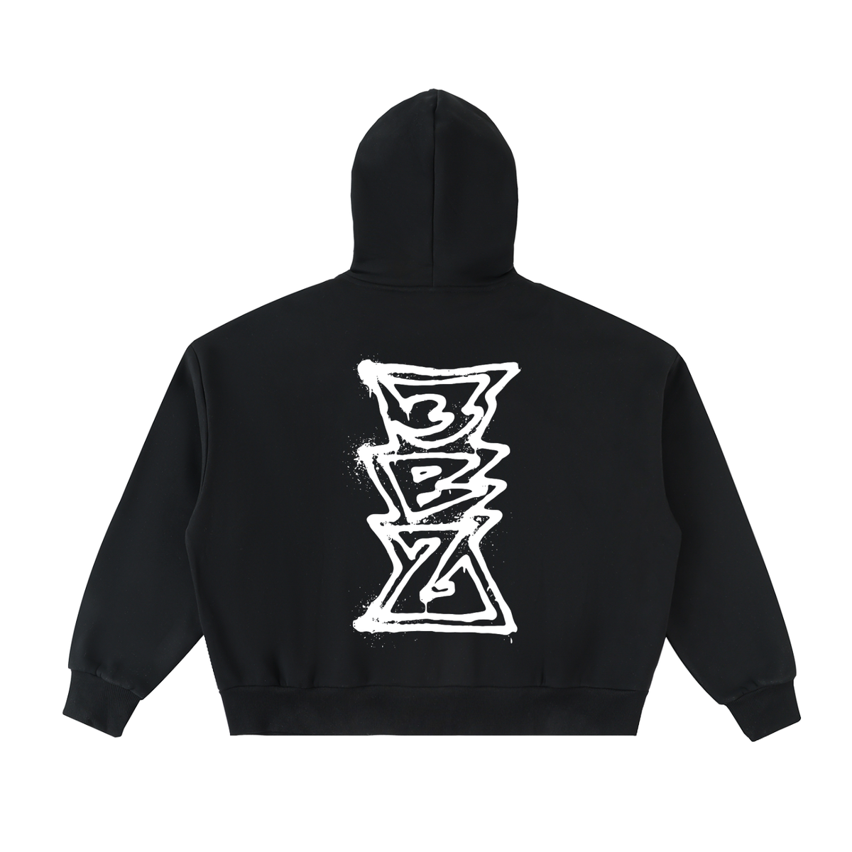 Fleeced Full-Zip Boxy Hoodie