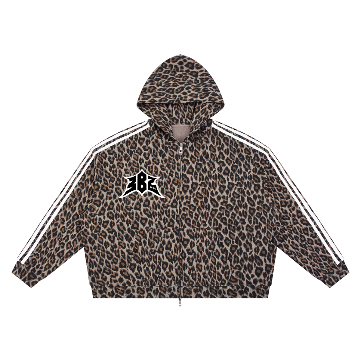 Unisex Leopard Full Zip Hoodie
