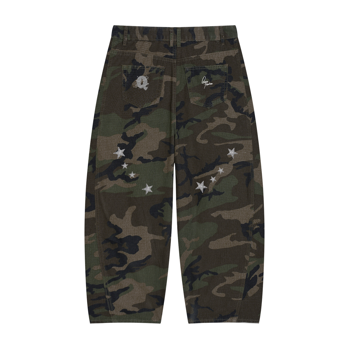 Men’s Camo Barrel Leg Cargo Pants
