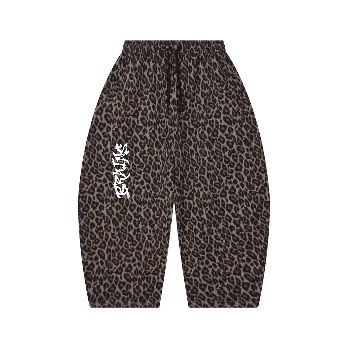 Unisex Leopard Barrel Leg Sweatpants